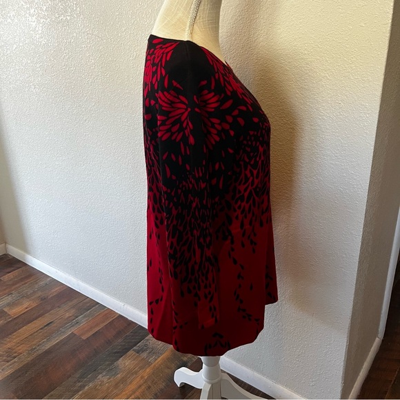 Draper’s & Damon’s Women’s Floral Burst Border Sweater - Size XL - Picture 4 of 12